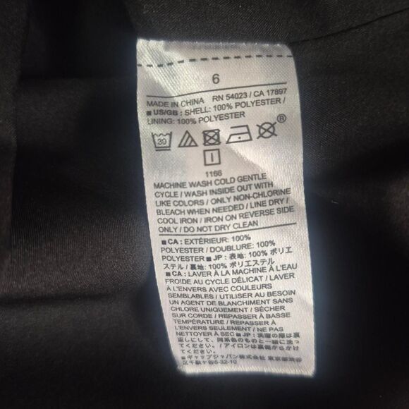 Banana Republic Factory Black Vegan Leather Midi Dress Gothic Formal Size 6 - Picture 5 of 5